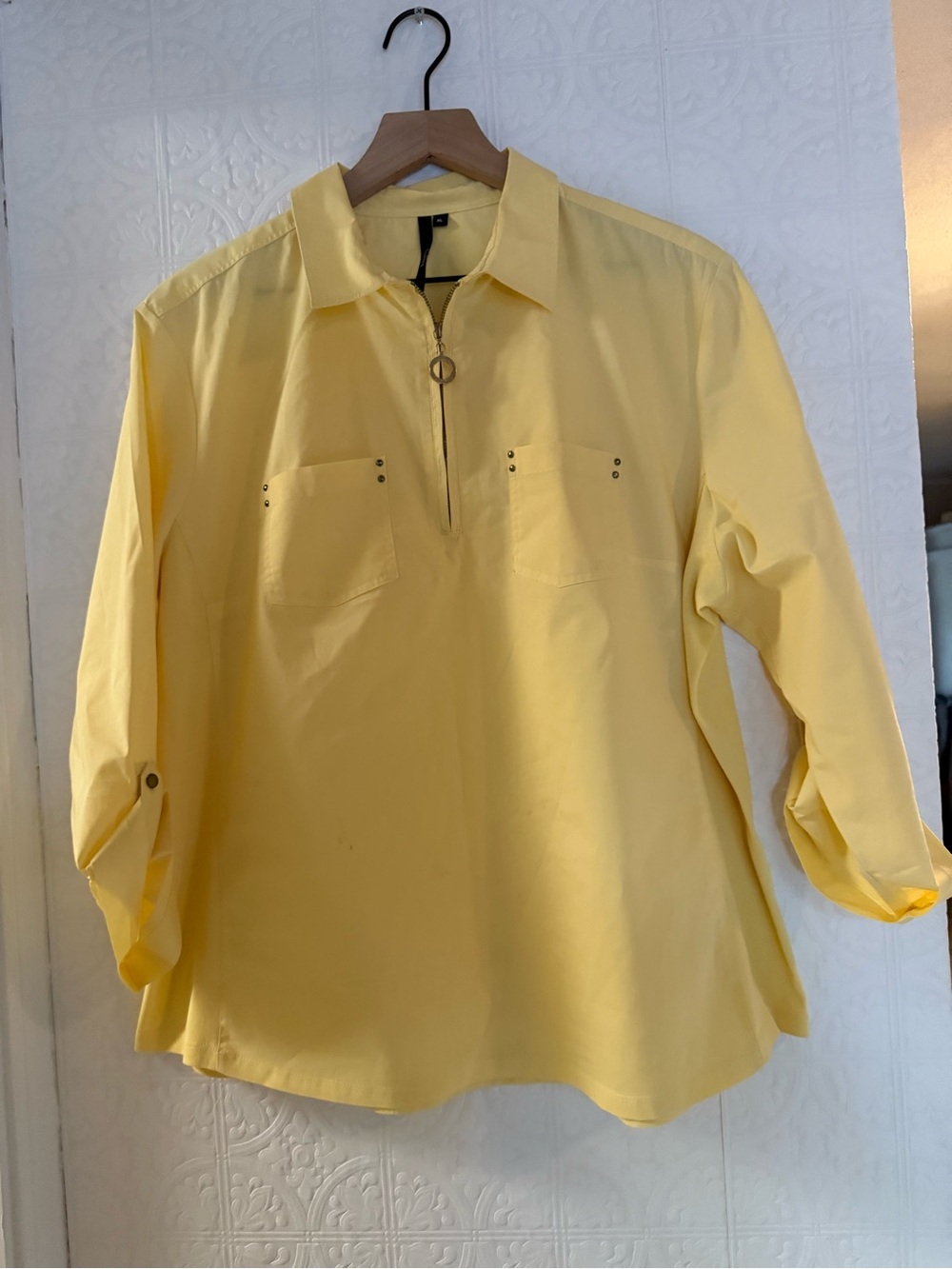 Women’s  Yellow Zip-Front blouses